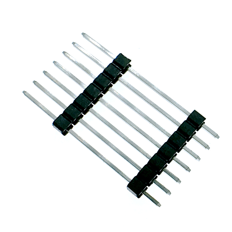 2.54mm 1x7P 180° DIP single row double plastic Pin Header 3mm-13mm-6mm