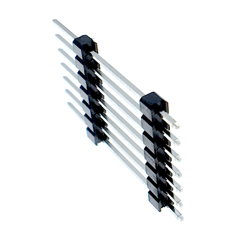 2.54mm 1x7P 180° DIP single row double plastic Pin Header 3mm-13mm-6mm