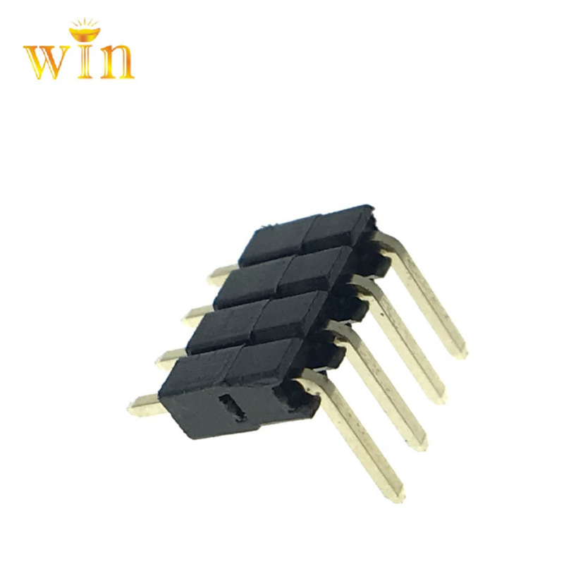 2.54mm 2P~40P 90° right angle two plastics added pin header connector