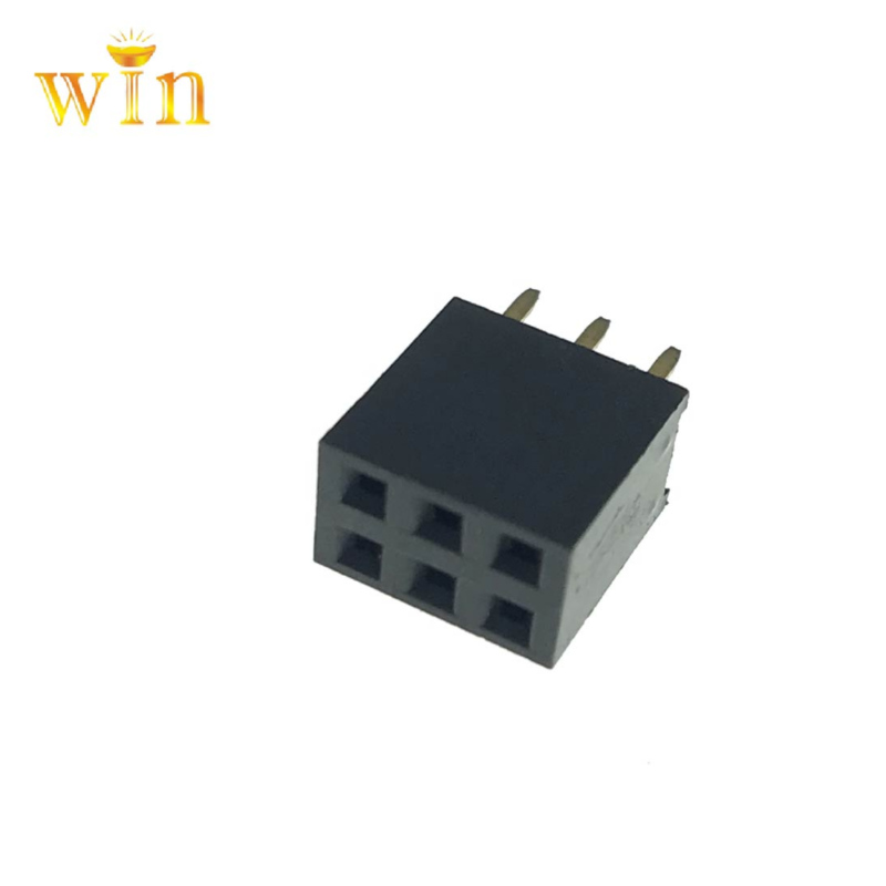 2.54mm pitch 2x3P socket connector female header